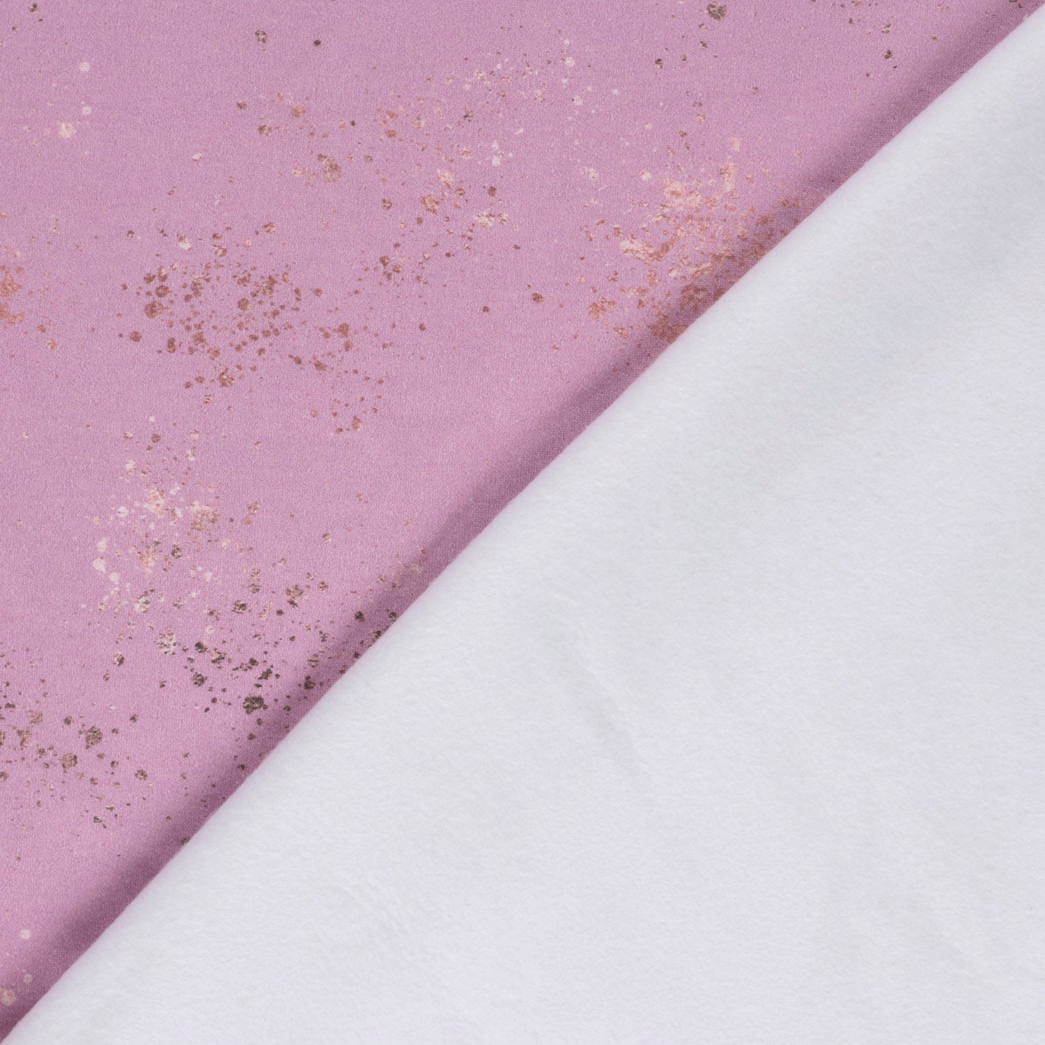 Sweatshirtstoff vom Buntspecht Shop mit Sprenkeln in altrosa von Gitzerpüppi