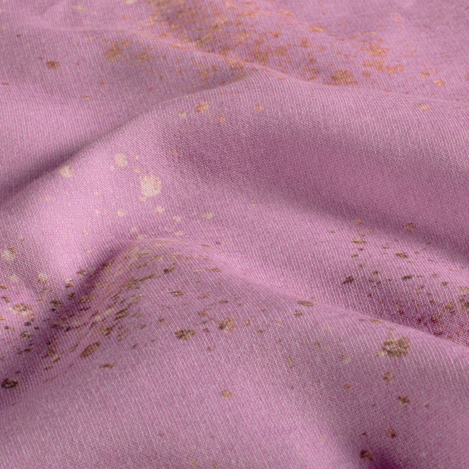 Sweatshirtstoff vom Buntspecht Shop mit Sprenkeln in altrosa von Gitzerpüppi