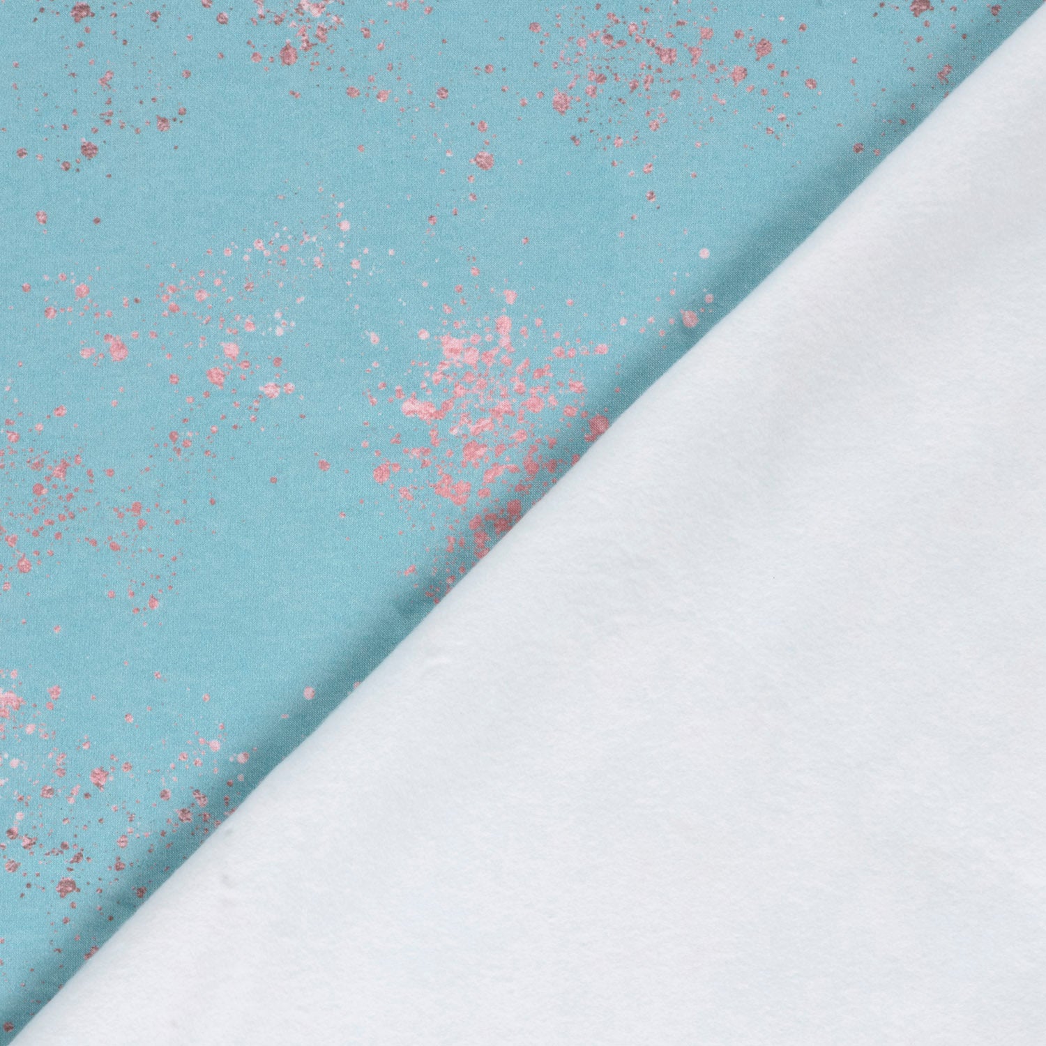 Sweatshirtstoff vom Buntspecht Shop mit Sprenkeln in mint von Gitzerpüppi