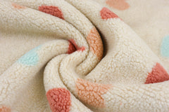 Teddy Stoff Jacquard Cute Hearts