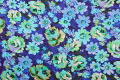 Viskose Satin Blumengarten