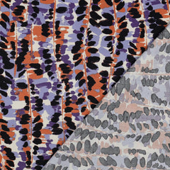 Viskose Twill Cotton Abstract Purple by Poppy bei Der Buntspecht