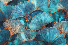 Viskosejersey Digital Beautiful Ginkgo Leaves
