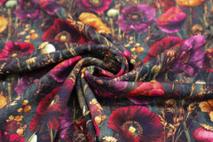 Viskosejersey Digital Dark Flowerfield