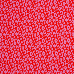 Oxfordgewebe Colourful Collection Leo Design by Cherry Picking in rot bei der Buntspecht Shop