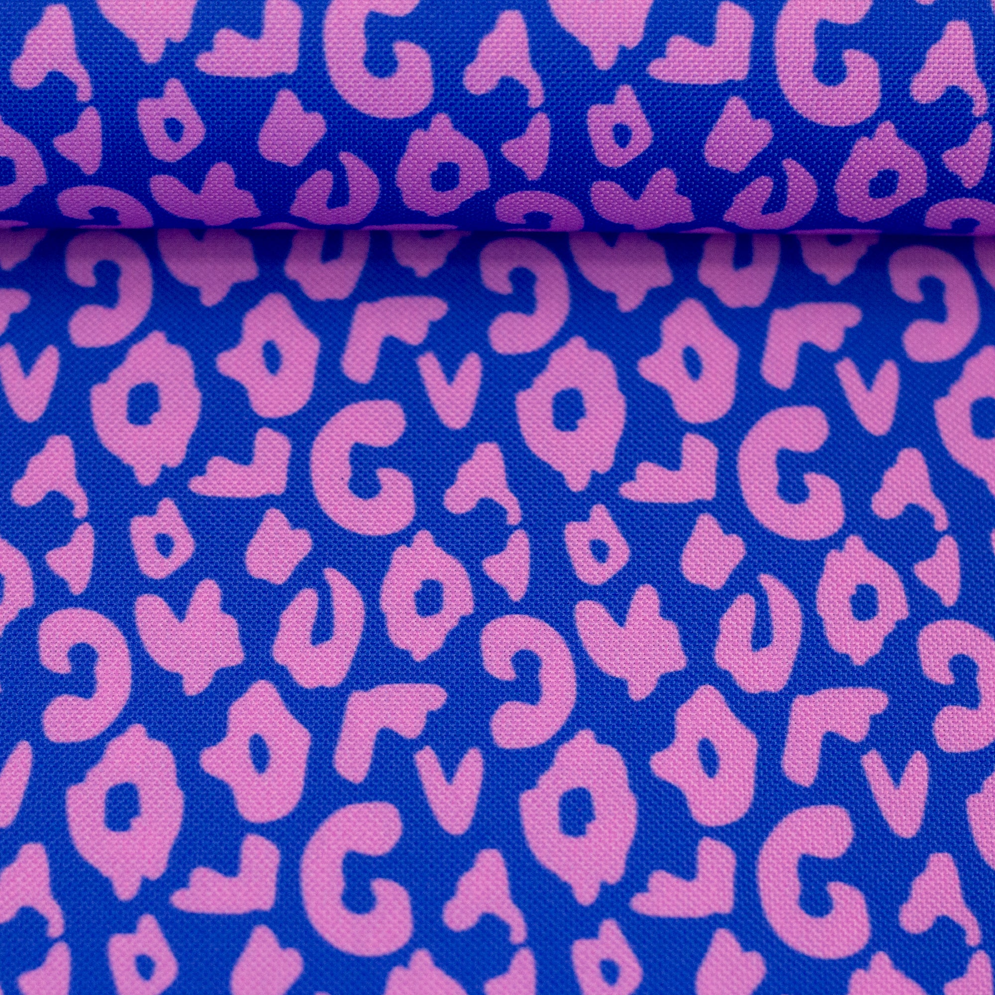 Oxfordgewebe Colourful Collection Leo Design by Cherry Picking in royalblau bei der Buntspecht Shop