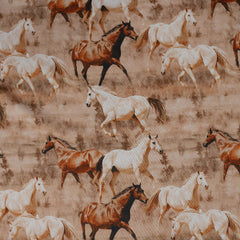 Alpenfleece Digital Running Horses vom Buntspecht Shop
