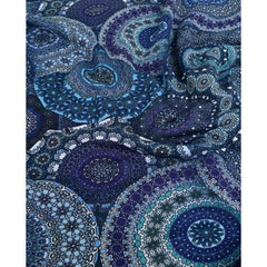 Bambus Jersey Mandala - blau