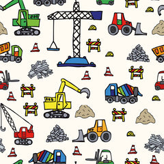 Baumwoll Webware Digital Baustelle Fräulein von Julie