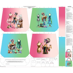 Canvas Taschenpanel Wendetasche by Stenzo - Farbenfrohe Modedesignerin