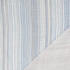 Double Gauze Musselin Feine Streifen - blau