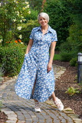 Baumwollstoff Jeansoptik Bluna Flower