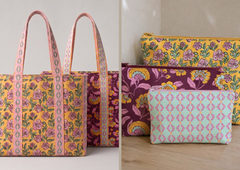 Canvas Taschenpanel Digital Wendetasche + Kosmetiktaschen by Poppy - Flowerdream