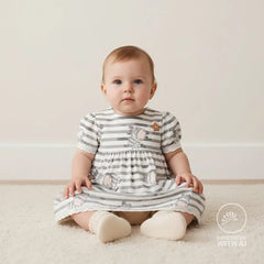 Baumwolljersey Zebra Streifen