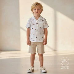 Double Gauze Musselin Bambino Traktoren