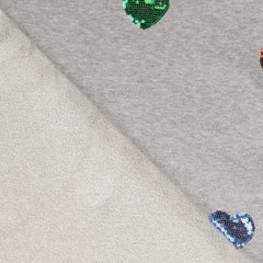French Terry Glitter Hearts by Qjutie