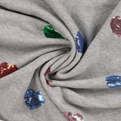 French Terry Glitter Hearts by Qjutie
