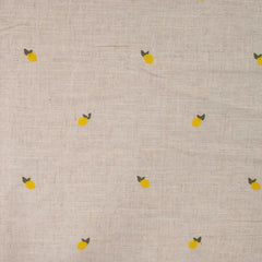 Bestickter Viskose Leinen Lemon
