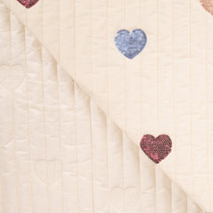Steppstoff Pailletten Herzen by Qjutie