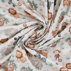 Baumwolljersey Digital Jungle Animals