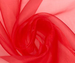 Reststück: 3,00m Organza uni leuchtend rot
