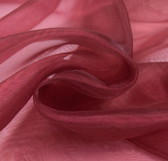 Reststück: 3,00m Organza uni weinrot