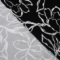 Viskosejersey Abstrakt Flowers