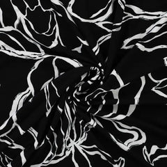 Viskosejersey Abstrakt Flowers