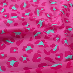 Reststück: 0,90m -  Baumwollstoff Enjoy Collection - Fuchsia Leo Look