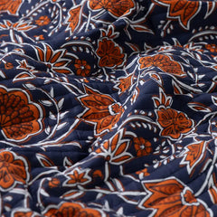 Doubleface Stepper Enjoy Flower Cognac - blau