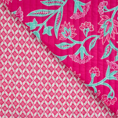 Doubleface Stepper Enjoy Flower Tendrils - fuchsia