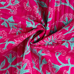 Doubleface Stepper Enjoy Flower Tendrils - fuchsia