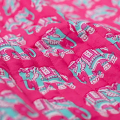 Doubleface Stepper Enjoy Elephant Stripe - fuchsia