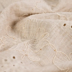 Viskose Leinen Glamour Flower