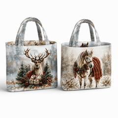 Canvas Taschenpanel Wendetasche by Stenzo - Christmas Animals