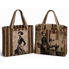 Canvas Taschenpanel Wendetasche by Stenzo - Vintage Styles