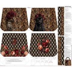 Canvas Taschenpanel Wendetasche by Stenzo - Bouquet Animals