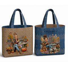Canvas Taschenpanel Wendetasche by Stenzo - Autumn Girls
