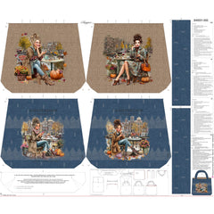 Canvas Taschenpanel Wendetasche by Stenzo - Autumn Girls